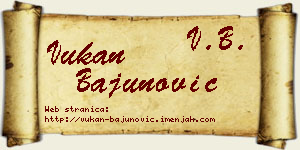 Vukan Bajunović vizit kartica